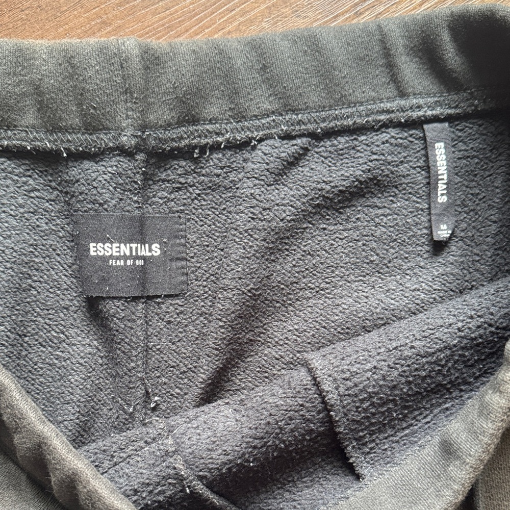 Essentials Men's Black Sweat Shorts - Picture 2 of 4